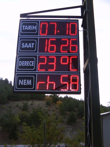  Tarih saat Nem Led Pano